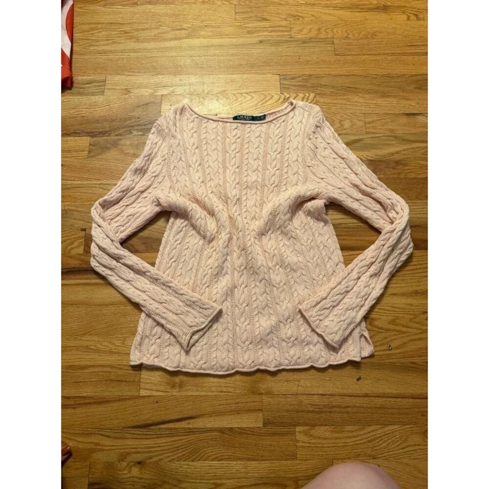 ralph lauren cable knit boat neck sweater